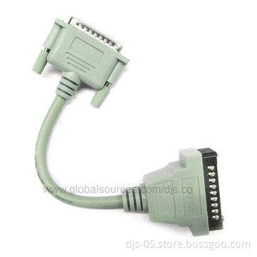 DB 9-pin Male to DB 25-pin Male Cable with Beige Jacket and 1.8m Length